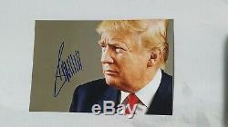 Donald Trump Signé / Autographe 4x5 Photo Couleur