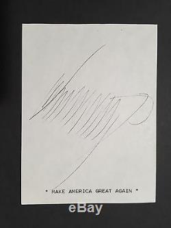 Donald Trump Signé Autographe Carte 4 X 5.5 (signature Unique Crayon) Coa