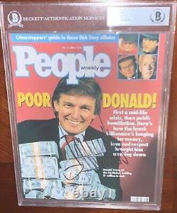 Donald Trump Signé Autographié 1990 Personnes Photo Encapsulé Bas Beckett
