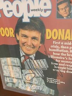Donald Trump Signé Autographié 1990 Personnes Photo Encapsulé Bas Beckett