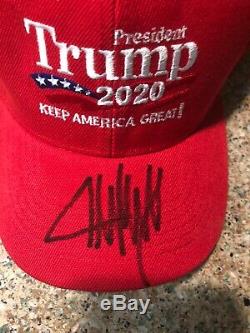 Donald Trump Signé Autographié 2020 Keep America Red Hat Grande Maga