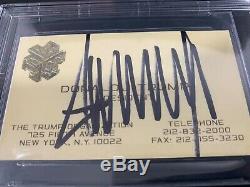 Donald Trump Signé Autographié Business Card Président Slabbed Beckett Bas