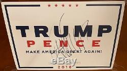 Donald Trump Signé Autographié Campagne Poster