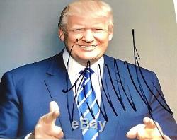 Donald Trump Signé Autographié Photo 8x10 Jsa Loa