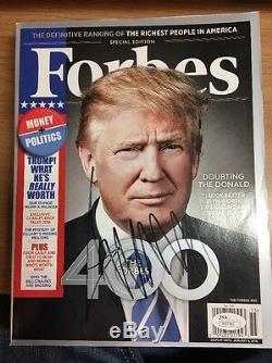 Donald Trump Signé Forbes Magazine 2016 Président Républicain Jsa Auth Dl2