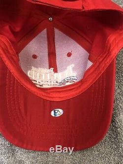 Donald Trump Signé Keep America Grande 2020 Red Hat Avec Coa