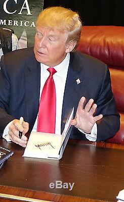 Donald Trump Signé Livre Jsa Coa Crippled Amérique Non Exlibris En Personne