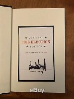 Donald Trump Signé Livre Relié Art Of The Deal 2016 Election Édition Non Lus