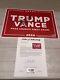 Donald Trump Signé, Panneau De Campagne Trump/vance, Certificat Psa. Uniquement 1 Sur Ebay, Rare