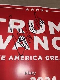 Donald Trump Signé, Panneau de Campagne Trump/Vance, Certificat Psa. Uniquement 1 Sur Ebay, Rare