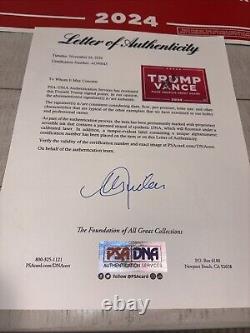 Donald Trump Signé, Panneau de Campagne Trump/Vance, Certificat Psa. Uniquement 1 Sur Ebay, Rare