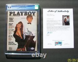 Donald Trump Signé Playboy Mars 1990 Rarest 4,95 $ Prix De Couverture Psa/adn Loa Cgc