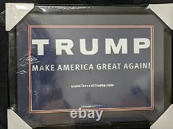 Donald Trump Signé Signe De Campagne Encadrée Autographié Psa Lettre Complète Authentique