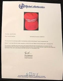 Donald Trump Signed 2016 Rouge Fabriqué Aux États-unis À Cali-fame Maga Hat Global Ga Loa $$$