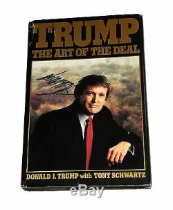Donald Trump Signée À La Main Autographié Livre The Art Of The Deal Avec Coa Très Rare