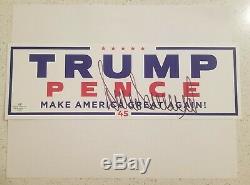Donald Trump Signée À La Main Autographié Maga Campagne Autocollant Avec Coa Et Plus