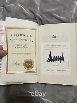 Donald Trump a Crippled America, Couverture Rigide Autographiée Avec Certificat d'Authenticité