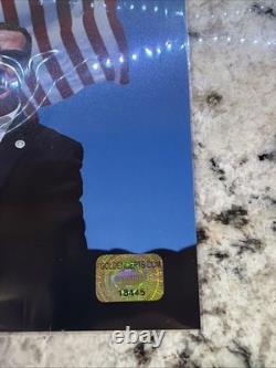 Donald Trump a signé 8x10 Le jour où Trump a été abattu. Avec COA AUTOGRAPHE RARE du président