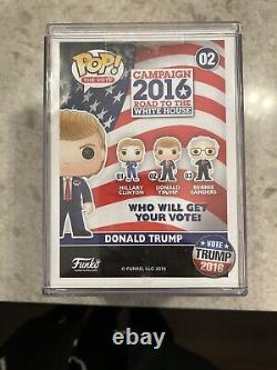 Donald Trump a signé Funko Pop Autograph Authentic Beckett Président Amérique 45