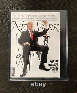 Donald Trump a signé à la main, autographié la couverture du magazine New York et le magazine complet/Rassemblement