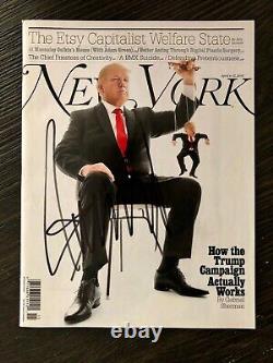 Donald Trump a signé à la main, autographié la couverture du magazine New York et le magazine complet/Rassemblement