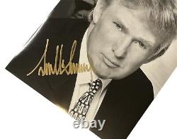 Donald Trump a signé l'autographe de la photo brillante 8x10 des années 2000! Ancien président des États-Unis