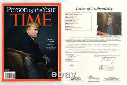 Donald Trump a signé le magazine Personne de l'année de Time (19 décembre 2016) Jsa Loa