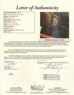 Donald Trump a signé le magazine Personne de l'année de Time (19 décembre 2016) Jsa Loa