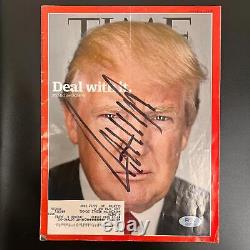 Donald Trump a signé le magazine TIME PSA authentifié autographié Président des États-Unis.