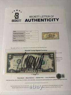 Donald Trump a signé un billet de 2 dollars