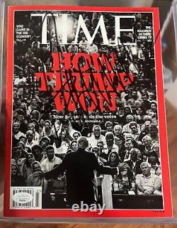 Donald Trump a signé un exemplaire du magazine Time avec l'authentification JSA - en excellent état