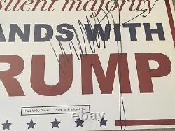 Donald Trump a signé une affiche de campagne présidentielle RARE AUTOGRAPH! JSA COA LOA No Book