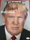 Donald Trump A Signé Une Photo 11x14 Jsa Loa 45 Président Des États-unis Time Full Sig.