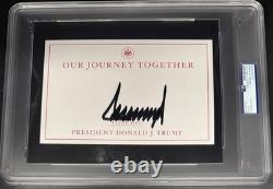 Donald Trump autographié signé USA Président PSA/DNA COA encapsulé découpe 7x9 B