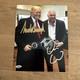 Donald Trump Et Dana White Photo Mate 8x10 Sign&eacute;e Rare Avec Hologramme Coa