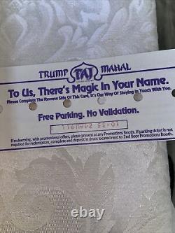 Donald Trump et Marla Maples Autographié Bloc de Bois de l'Événement de Trump Taj Mahal