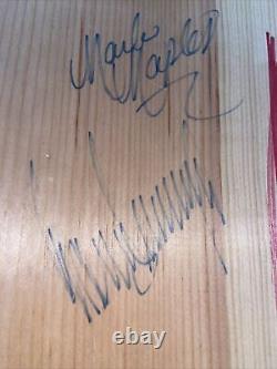 Donald Trump et Marla Maples Autographié Bloc de Bois de l'Événement de Trump Taj Mahal