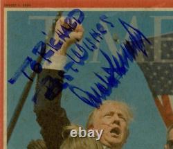 Donald Trump signé autographe tentative d'assassinat Time Magazine PSA DNA