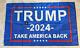 Drapeau SignÉ Donald Trump Maga 2024 5'x3' Authentique Coa Reprendre L'amérique