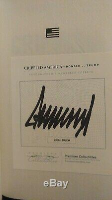 Edition Signée Président Donald Trump Autographié Livre Crippled America