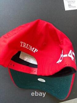 Eric Trump a signé le chapeau officiel 45 47 Maga Hat Make America Great President Son Jsa