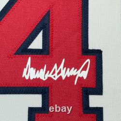 Fac-similé encadré autographié de Donald Trump 35x39 USA Réimpression Laser Auto Maillot