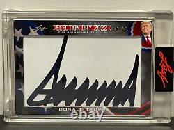 Feuille Encadrée 2022 JOUR DE L'ÉLECTION Signature Découpée DONALD TRUMP SUR CARTE AUTO # 16/23