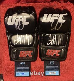 Gant de frappe UFC authentique signé par Donald Trump et Dana White, PDG Président, avec certificat d'authenticité.