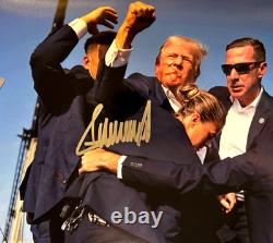 INCROYABLE ! Autographe authentique signé 8x10 pouces du PRÉSIDENT DONALD TRUMP avec COA