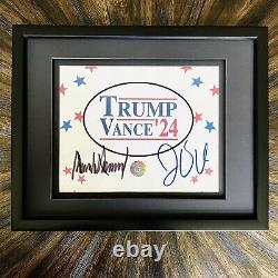 Image authentique signée par Donald Trump et JD Vance avec certificat d'authenticité