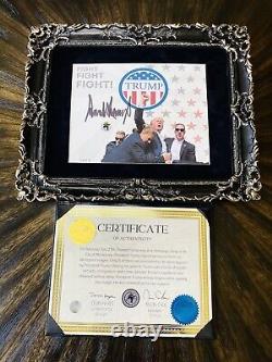 Image encadrée signée de Donald Trump avec certification d'authenticité MAGA RNC