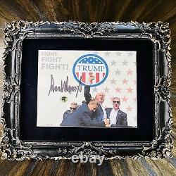 Image encadrée signée de Donald Trump avec certification d'authenticité MAGA RNC