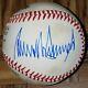 Impressionnant Magnifiquement Autographié / Signé Pres. Donald J. Trump Baseball Officiel