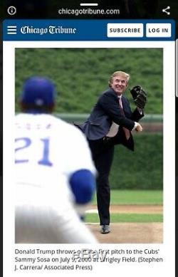 Impressionnant Magnifiquement Autographié / Signé Pres. Donald J. Trump Baseball Officiel